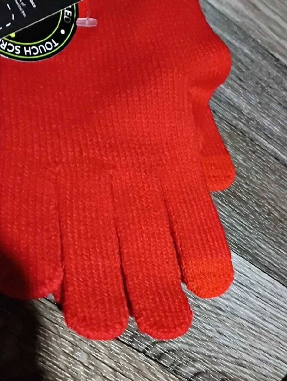 FOWNES Red Antimicrobial Knit Gloves for Women